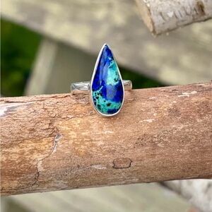 NEW! Diopside in Azurite Ring